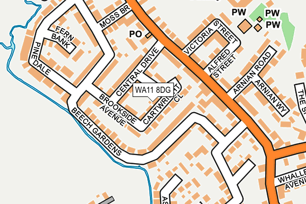 WA11 8DG map - OS OpenMap – Local (Ordnance Survey) WA11 8DG map - OS OpenMap – Local (Ordnance Survey)