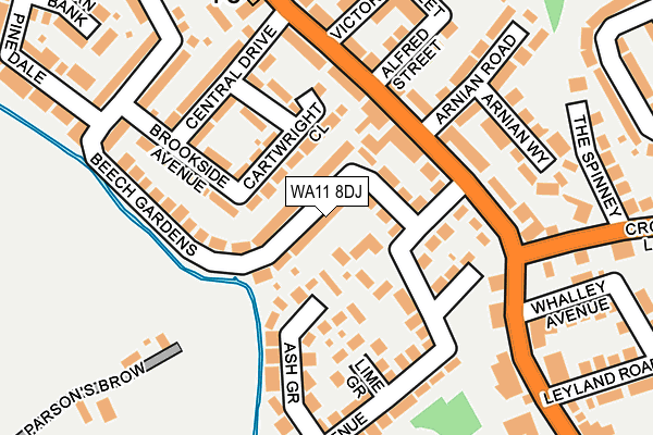 WA11 8DJ map - OS OpenMap – Local (Ordnance Survey)