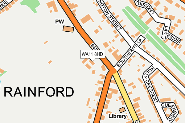 WA11 8HD map - OS OpenMap – Local (Ordnance Survey)