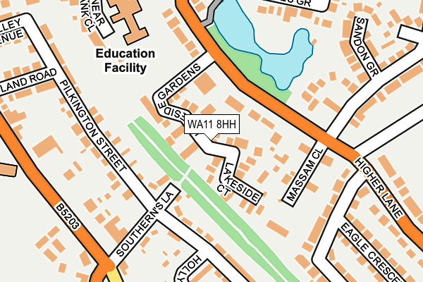 WA11 8HH map - OS OpenMap – Local (Ordnance Survey) WA11 8HH map - OS OpenMap – Local (Ordnance Survey)