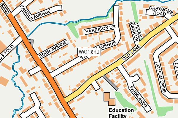 WA11 8HU map - OS OpenMap – Local (Ordnance Survey) WA11 8HU map - OS OpenMap – Local (Ordnance Survey)