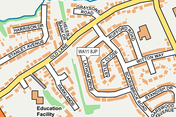 WA11 8JP map - OS OpenMap – Local (Ordnance Survey)