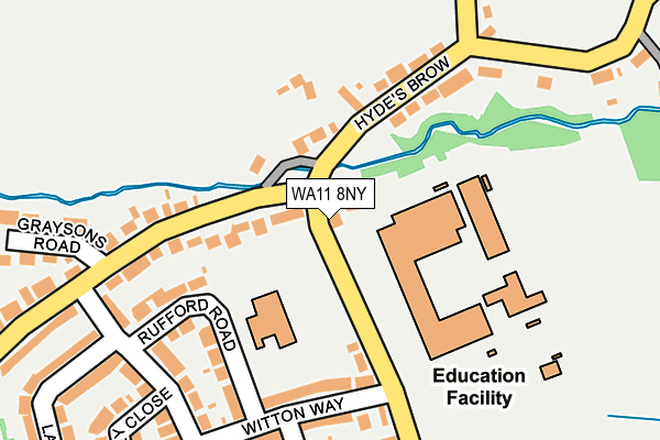 WA11 8NY map - OS OpenMap – Local (Ordnance Survey) WA11 8NY map - OS OpenMap – Local (Ordnance Survey)