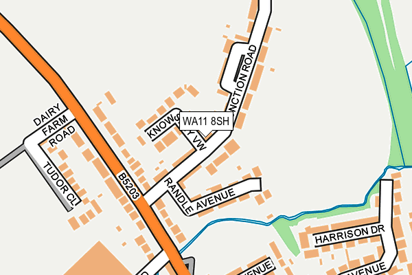 WA11 8SH map - OS OpenMap – Local (Ordnance Survey) WA11 8SH map - OS OpenMap – Local (Ordnance Survey)