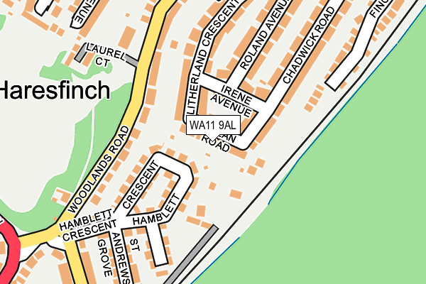 WA11 9AL map - OS OpenMap – Local (Ordnance Survey) WA11 9AL map - OS OpenMap – Local (Ordnance Survey)