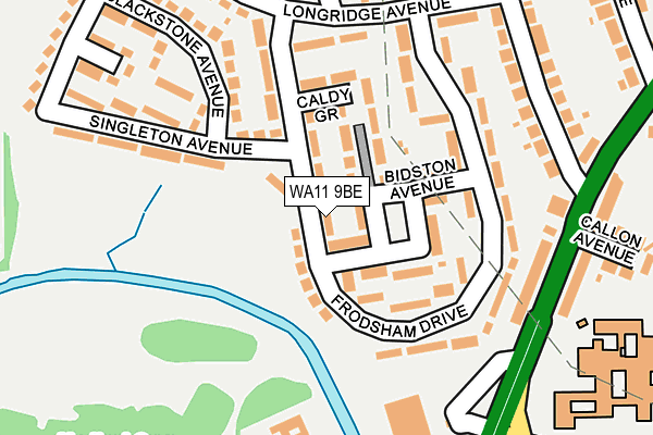 WA11 9BE map - OS OpenMap – Local (Ordnance Survey) WA11 9BE map - OS OpenMap – Local (Ordnance Survey)