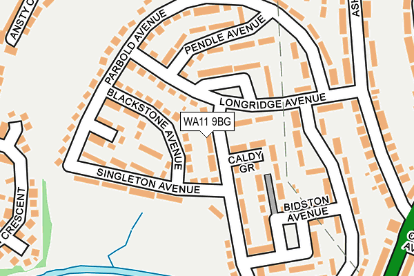 WA11 9BG map - OS OpenMap – Local (Ordnance Survey) WA11 9BG map - OS OpenMap – Local (Ordnance Survey)