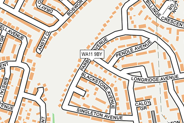 WA11 9BY map - OS OpenMap – Local (Ordnance Survey)
