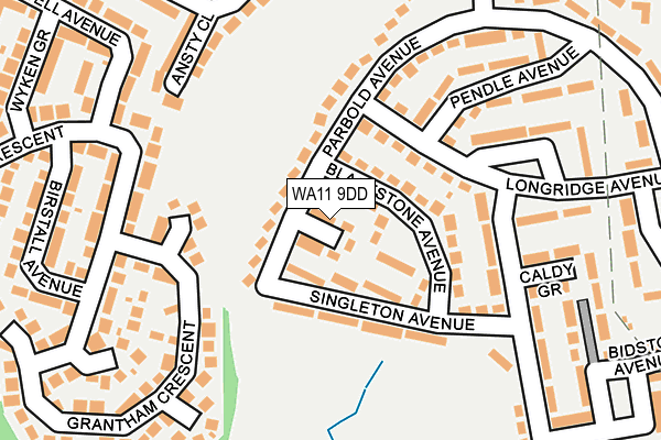WA11 9DD map - OS OpenMap – Local (Ordnance Survey) WA11 9DD map - OS OpenMap – Local (Ordnance Survey)