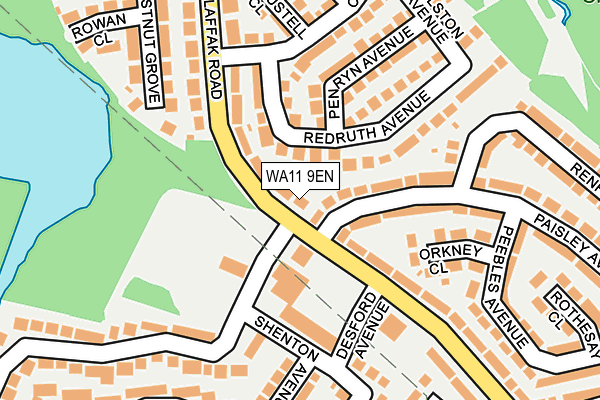 WA11 9EN map - OS OpenMap – Local (Ordnance Survey) WA11 9EN map - OS OpenMap – Local (Ordnance Survey)