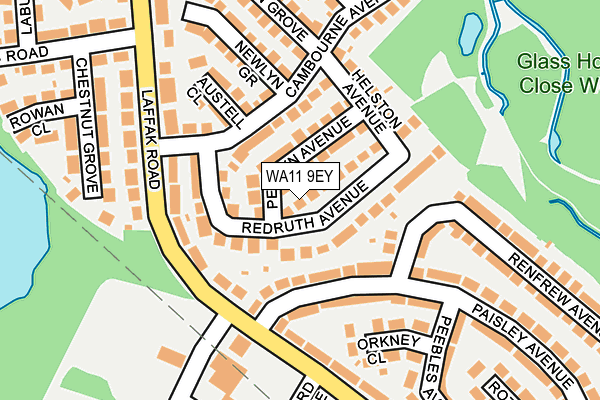 WA11 9EY map - OS OpenMap – Local (Ordnance Survey) WA11 9EY map - OS OpenMap – Local (Ordnance Survey)