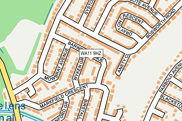 WA11 9HZ map - OS OpenMap – Local (Ordnance Survey) WA11 9HZ map - OS OpenMap – Local (Ordnance Survey)