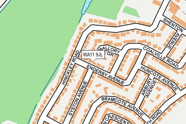 WA11 9JL map - OS OpenMap – Local (Ordnance Survey) WA11 9JL map - OS OpenMap – Local (Ordnance Survey)