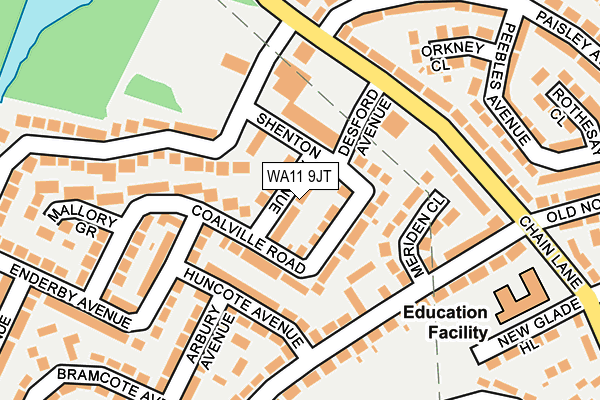 WA11 9JT map - OS OpenMap – Local (Ordnance Survey) WA11 9JT map - OS OpenMap – Local (Ordnance Survey)