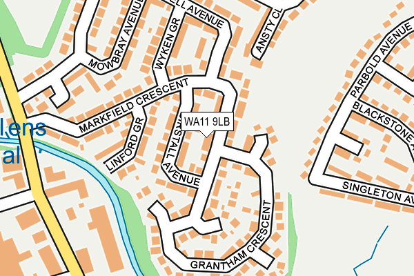 WA11 9LB map - OS OpenMap – Local (Ordnance Survey) WA11 9LB map - OS OpenMap – Local (Ordnance Survey)