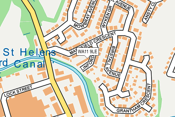 WA11 9LE map - OS OpenMap – Local (Ordnance Survey) WA11 9LE map - OS OpenMap – Local (Ordnance Survey)