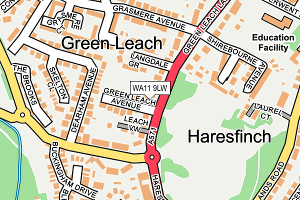 WA11 9LW map - OS OpenMap – Local (Ordnance Survey) WA11 9LW map - OS OpenMap – Local (Ordnance Survey)