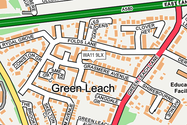 WA11 9LX map - OS OpenMap – Local (Ordnance Survey) WA11 9LX map - OS OpenMap – Local (Ordnance Survey)