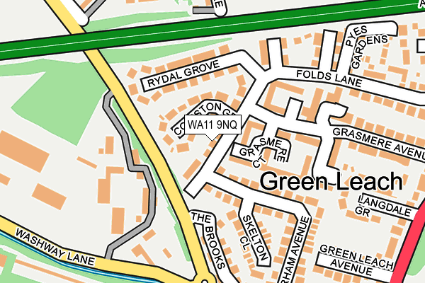 WA11 9NQ map - OS OpenMap – Local (Ordnance Survey)