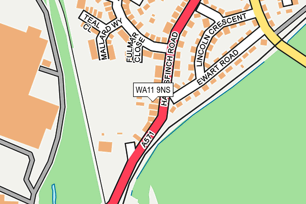 WA11 9NS map - OS OpenMap – Local (Ordnance Survey) WA11 9NS map - OS OpenMap – Local (Ordnance Survey)