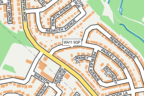 WA11 9QP map - OS OpenMap – Local (Ordnance Survey) WA11 9QP map - OS OpenMap – Local (Ordnance Survey)