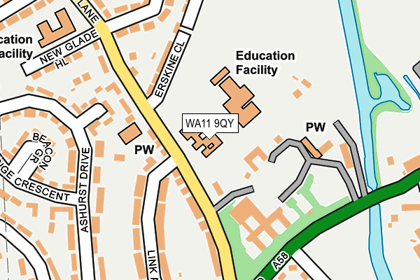 WA11 9QY map - OS OpenMap – Local (Ordnance Survey) WA11 9QY map - OS OpenMap – Local (Ordnance Survey)