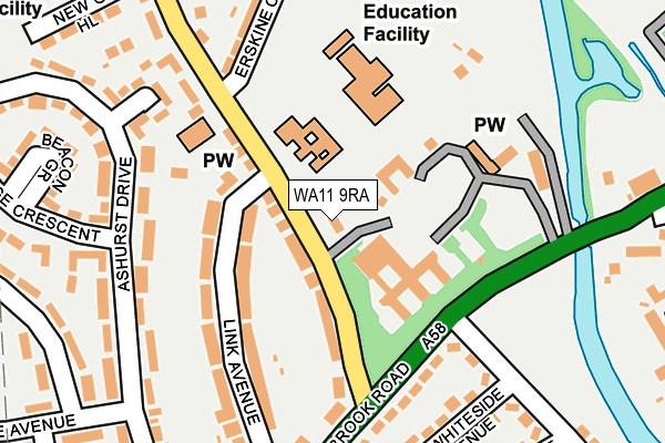 WA11 9RA map - OS OpenMap – Local (Ordnance Survey) WA11 9RA map - OS OpenMap – Local (Ordnance Survey)