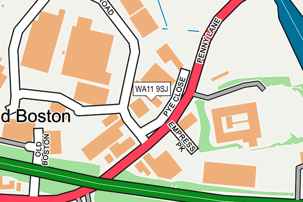 WA11 9SJ map - OS OpenMap – Local (Ordnance Survey) WA11 9SJ map - OS OpenMap – Local (Ordnance Survey)
