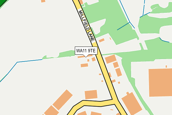 WA11 9TE map - OS OpenMap – Local (Ordnance Survey) WA11 9TE map - OS OpenMap – Local (Ordnance Survey)