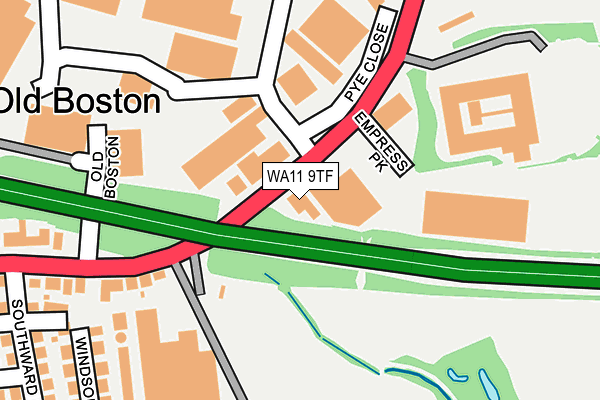 WA11 9TF map - OS OpenMap – Local (Ordnance Survey) WA11 9TF map - OS OpenMap – Local (Ordnance Survey)