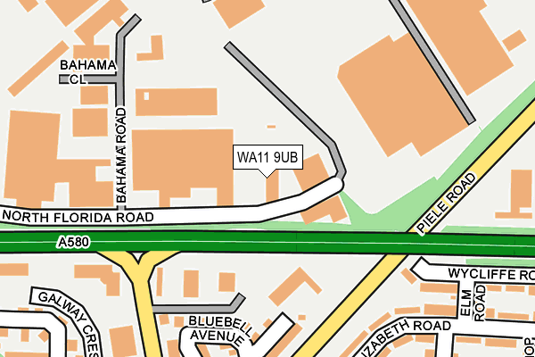 WA11 9UB map - OS OpenMap – Local (Ordnance Survey) WA11 9UB map - OS OpenMap – Local (Ordnance Survey)