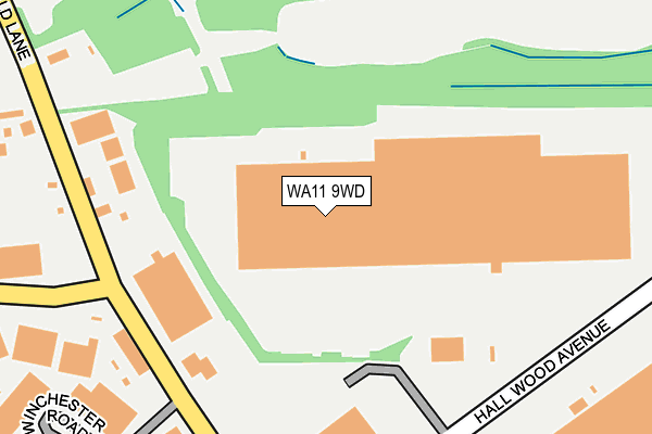 WA11 9WD map - OS OpenMap – Local (Ordnance Survey) WA11 9WD map - OS OpenMap – Local (Ordnance Survey)