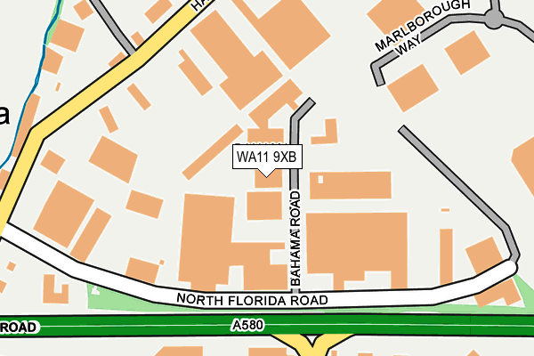 WA11 9XB map - OS OpenMap – Local (Ordnance Survey) WA11 9XB map - OS OpenMap – Local (Ordnance Survey)