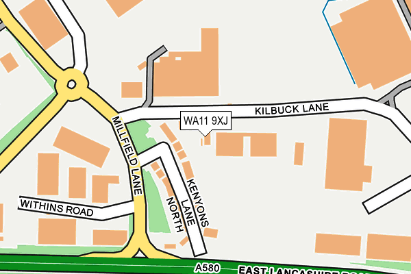 WA11 9XJ map - OS OpenMap – Local (Ordnance Survey) WA11 9XJ map - OS OpenMap – Local (Ordnance Survey)