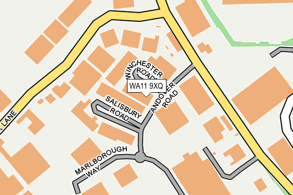 WA11 9XQ map - OS OpenMap – Local (Ordnance Survey) WA11 9XQ map - OS OpenMap – Local (Ordnance Survey)