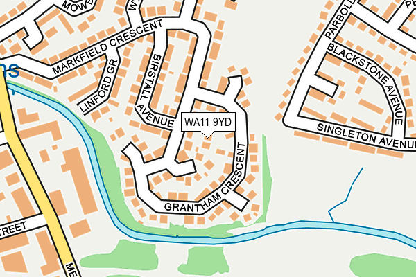 WA11 9YD map - OS OpenMap – Local (Ordnance Survey) WA11 9YD map - OS OpenMap – Local (Ordnance Survey)