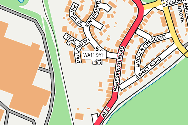 WA11 9YH map - OS OpenMap – Local (Ordnance Survey) WA11 9YH map - OS OpenMap – Local (Ordnance Survey)