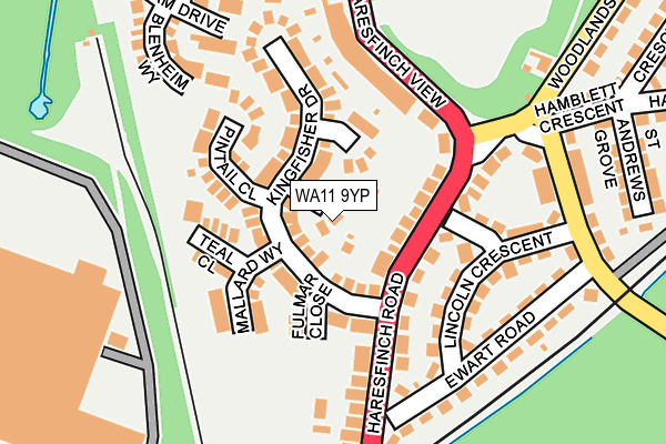 WA11 9YP map - OS OpenMap – Local (Ordnance Survey) WA11 9YP map - OS OpenMap – Local (Ordnance Survey)