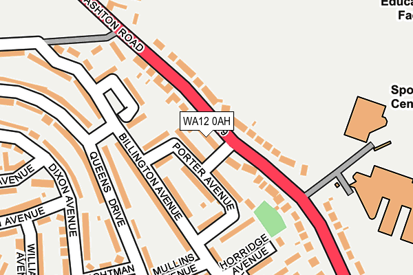 WA12 0AH map - OS OpenMap – Local (Ordnance Survey) WA12 0AH map - OS OpenMap – Local (Ordnance Survey)