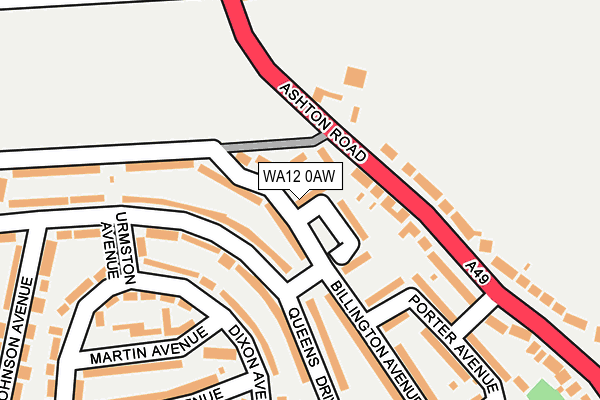 WA12 0AW map - OS OpenMap – Local (Ordnance Survey) WA12 0AW map - OS OpenMap – Local (Ordnance Survey)