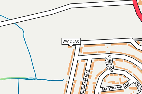 WA12 0AX map - OS OpenMap – Local (Ordnance Survey) WA12 0AX map - OS OpenMap – Local (Ordnance Survey)