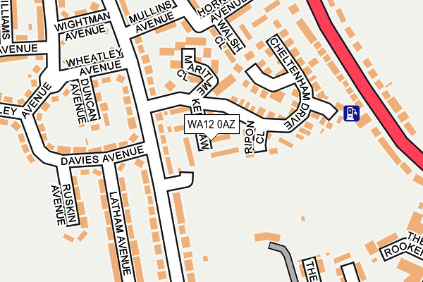 WA12 0AZ map - OS OpenMap – Local (Ordnance Survey) WA12 0AZ map - OS OpenMap – Local (Ordnance Survey)