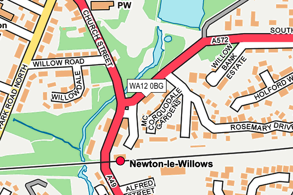 WA12 0BG map - OS OpenMap – Local (Ordnance Survey) WA12 0BG map - OS OpenMap – Local (Ordnance Survey)
