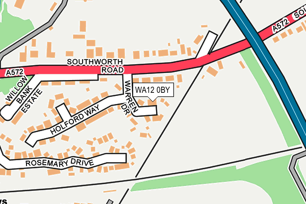 WA12 0BY map - OS OpenMap – Local (Ordnance Survey)