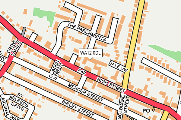 WA12 0DL map - OS OpenMap – Local (Ordnance Survey) WA12 0DL map - OS OpenMap – Local (Ordnance Survey)