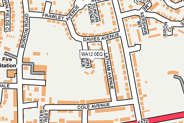 WA12 0EQ map - OS OpenMap – Local (Ordnance Survey) WA12 0EQ map - OS OpenMap – Local (Ordnance Survey)