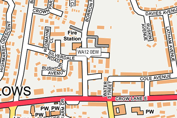 WA12 0EW map - OS OpenMap – Local (Ordnance Survey) WA12 0EW map - OS OpenMap – Local (Ordnance Survey)