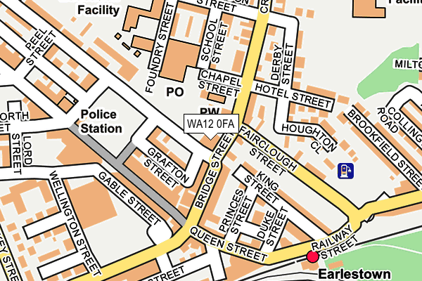 WA12 0FA map - OS OpenMap – Local (Ordnance Survey) WA12 0FA map - OS OpenMap – Local (Ordnance Survey)