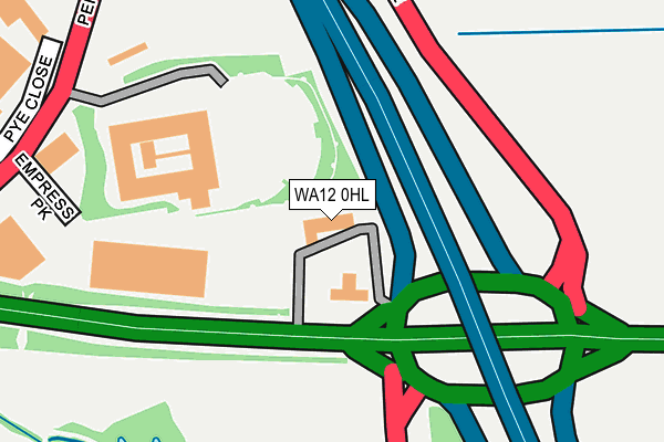 WA12 0HL map - OS OpenMap – Local (Ordnance Survey) WA12 0HL map - OS OpenMap – Local (Ordnance Survey)