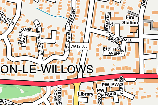 WA12 0JJ map - OS OpenMap – Local (Ordnance Survey)